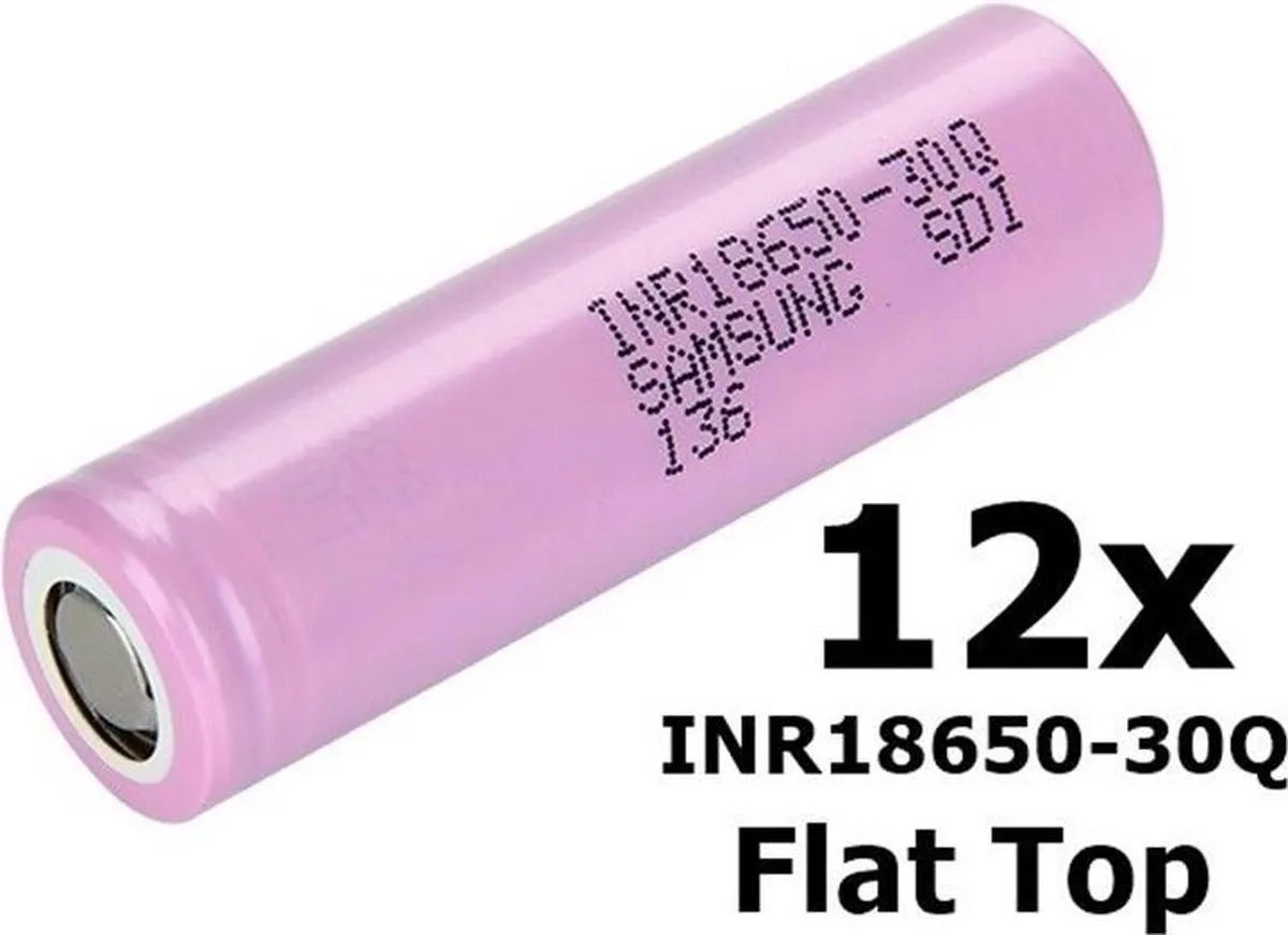 Samsung INR18650-30Q Accu 3000mAh - 12 Stuks