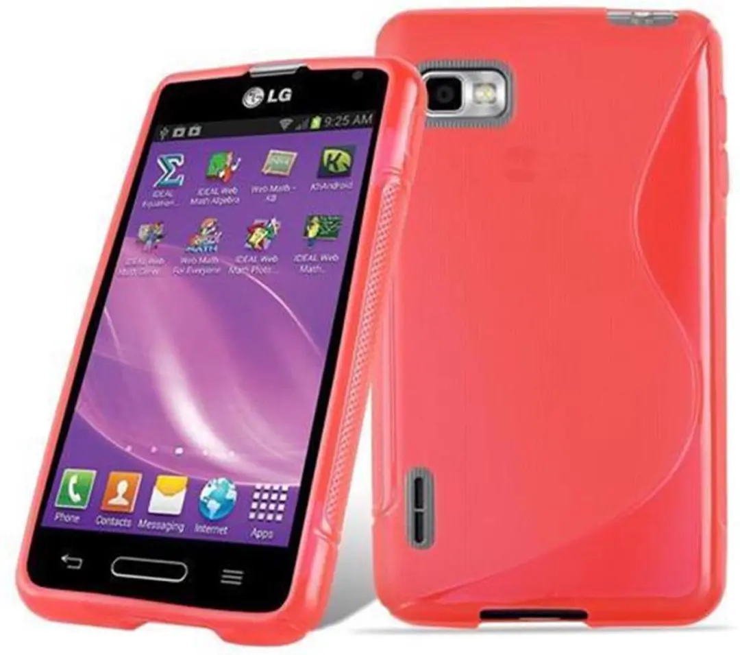 Cadorabo Hoesje geschikt voor LG OPTIMUS F3 in INFERNO ROOD