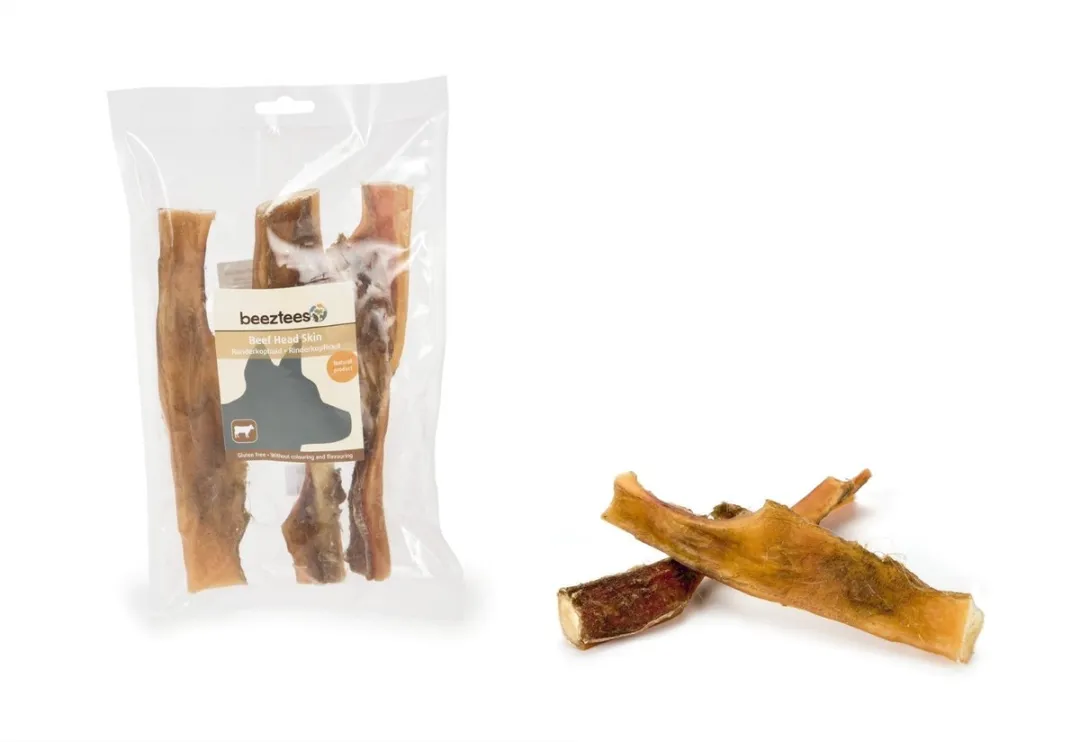 Beeztees Runderkophuid Hondensnack 3x20cm