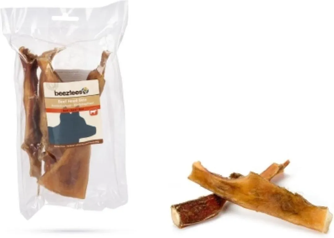 Beeztees Runderkophuid Hondensnack 3x20cm - 3 Stuks