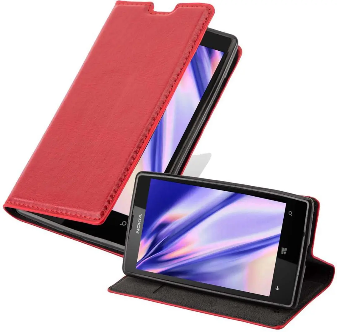 Cadorabo Hoesje geschikt voor Nokia Lumia 520 / 521 in APPEL ROOD