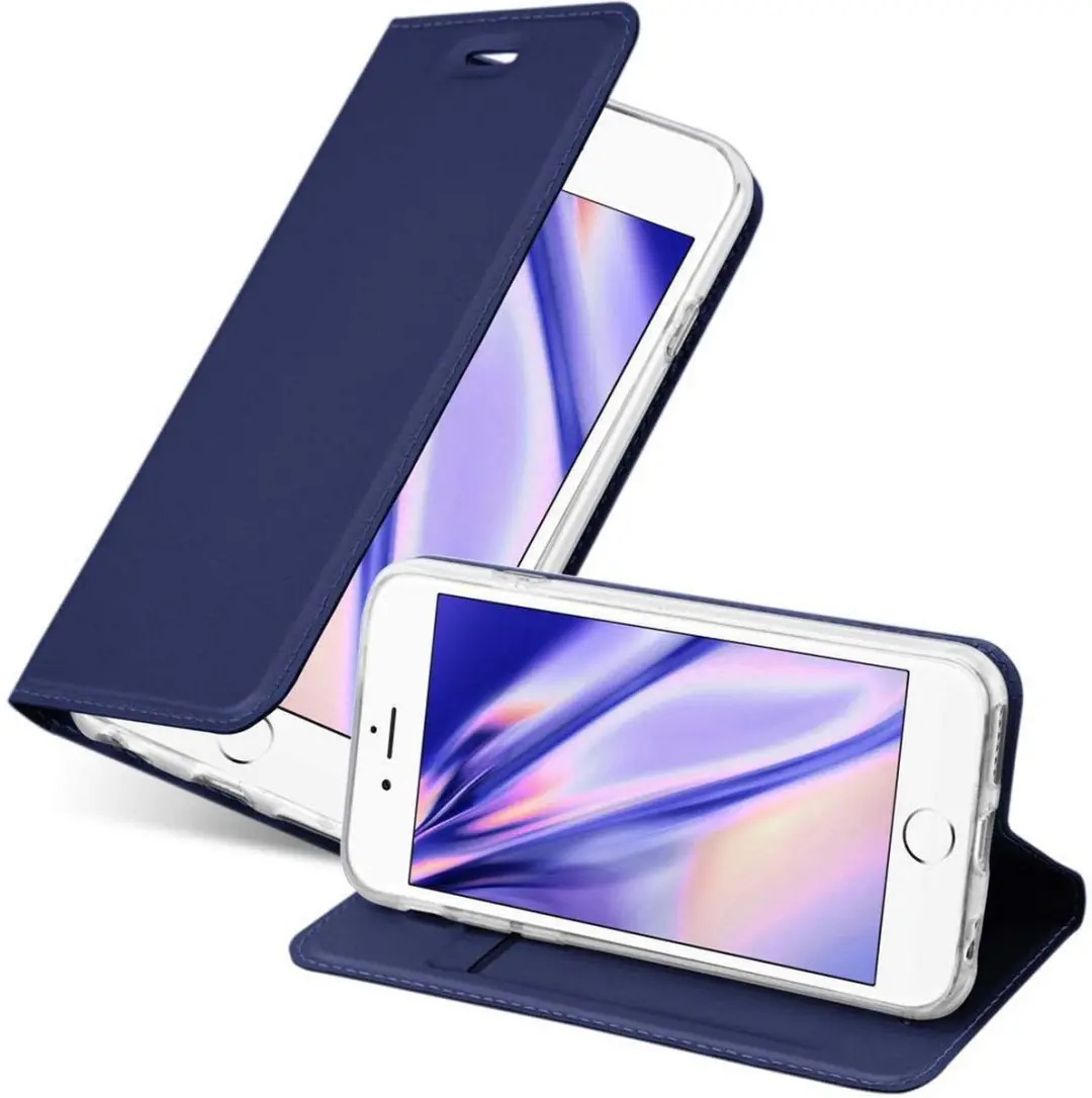 Cadorabo Hoesje geschikt voor Apple iPhone 6 PLUS / 6S PLUS in CLASSY DONKER BLA