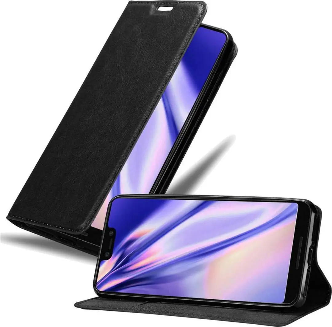 Cadorabo Hoesje geschikt voor Google PIXEL 3 XL in ZWARTE NACHT