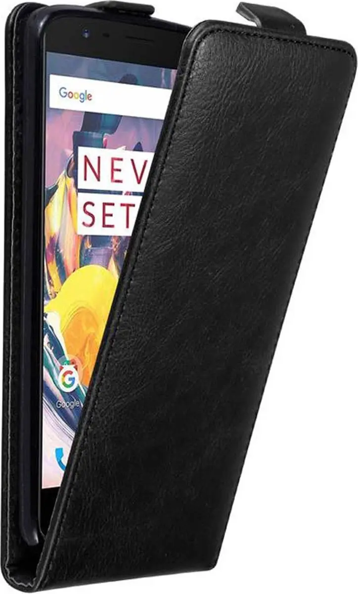Cadorabo Hoesje geschikt voor OnePlus 3 / 3T in ZWARTE NACHT