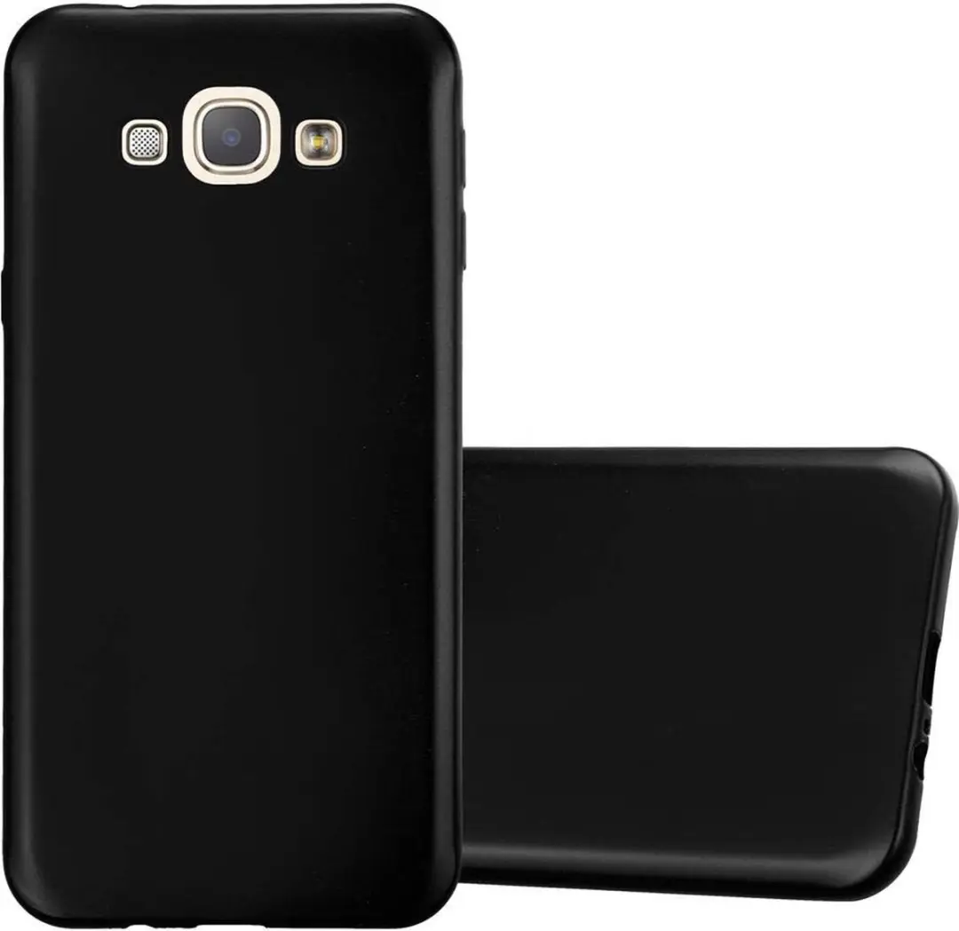 Cadorabo Hoesje geschikt voor Samsung Galaxy A8 2015 in METALLIC ZWART
