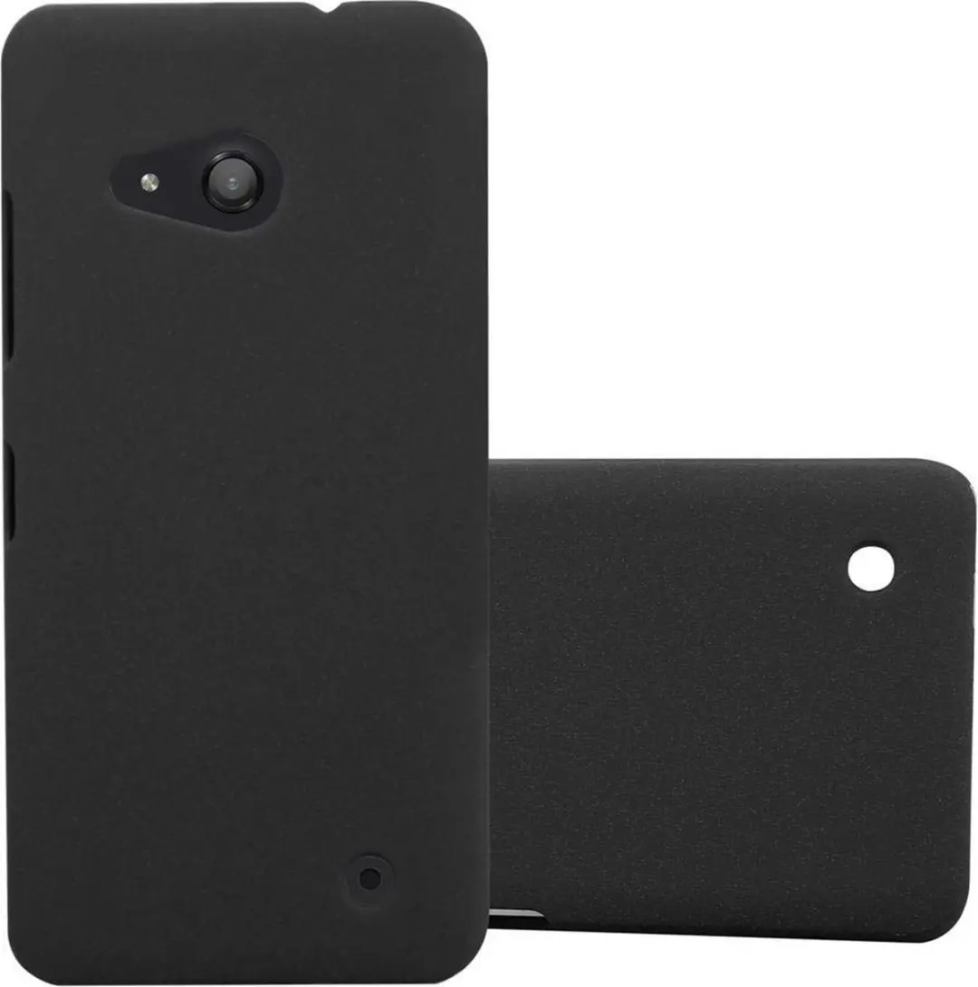 Cadorabo Hoesje geschikt voor Nokia Lumia 550 in FROSTY ZWART