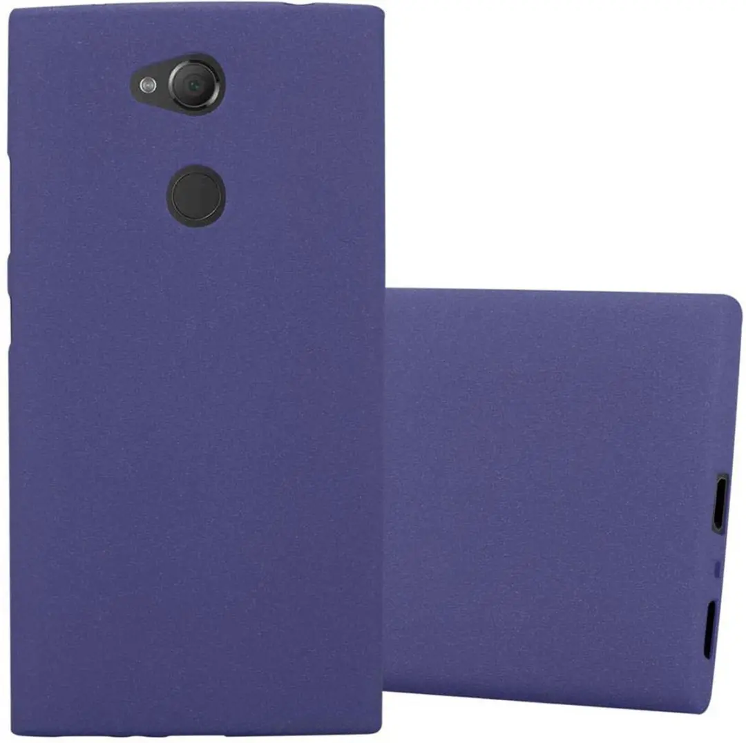 Cadorabo Hoesje geschikt voor Sony Xperia L2 in FROST DONKER BLAUW