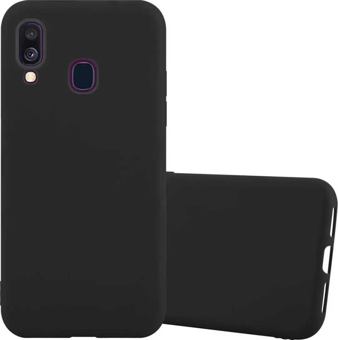 Cadorabo Hoesje geschikt voor Samsung Galaxy A40 in CANDY ZWART