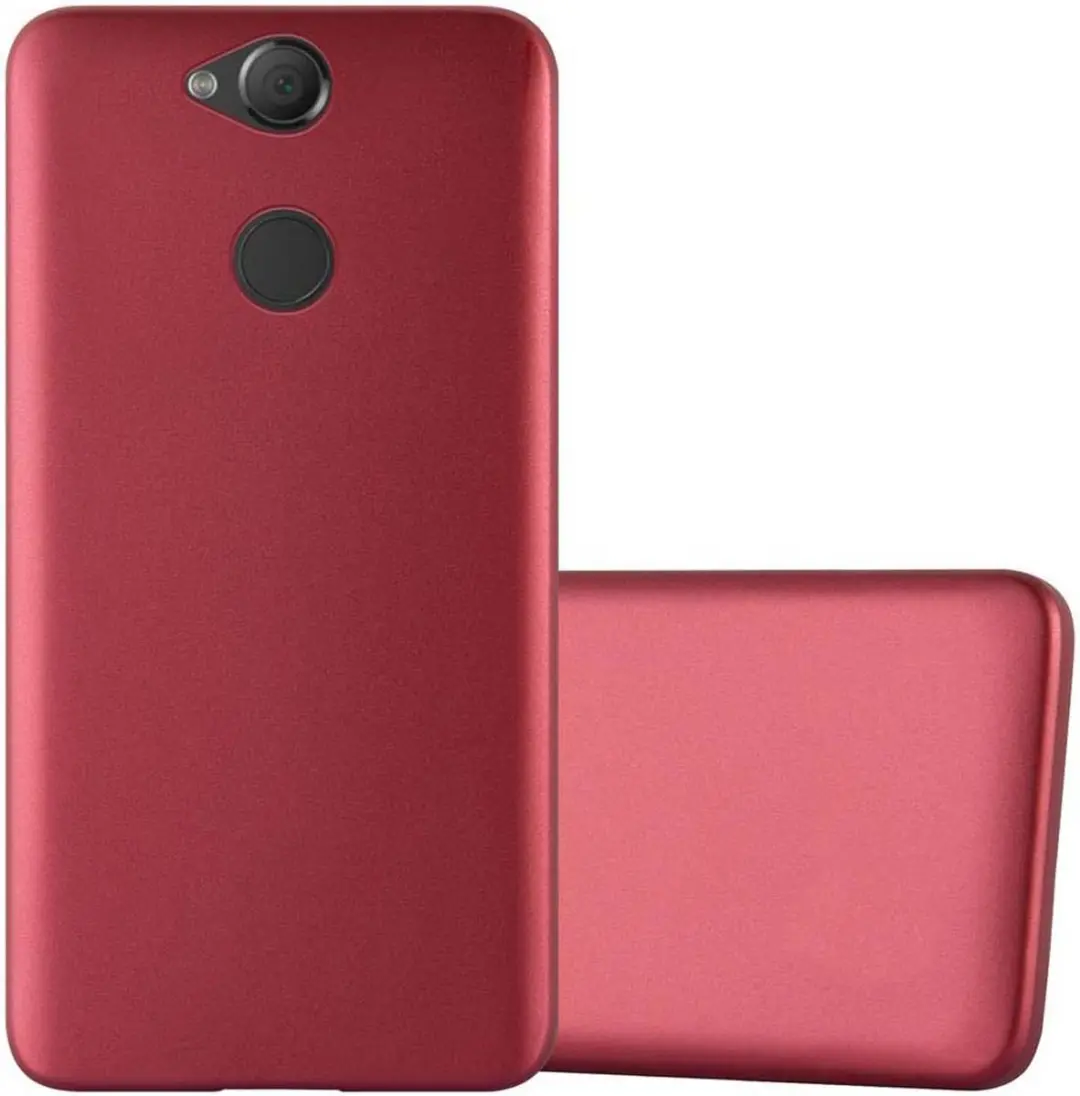 Cadorabo Hoesje geschikt voor Sony Xperia XA2 in METALLIC ROOD