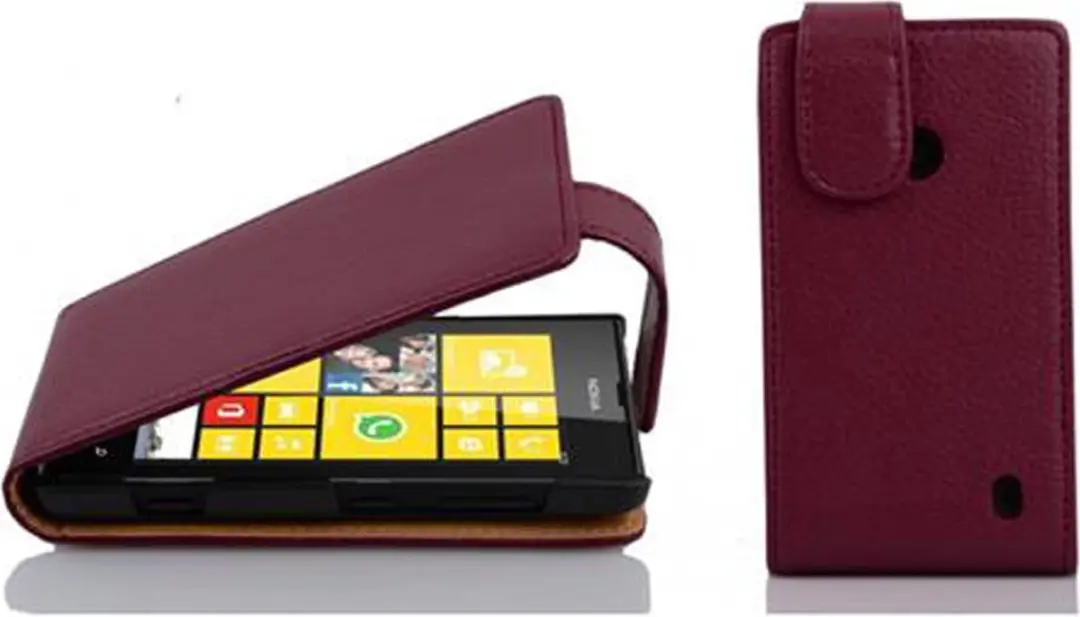 Cadorabo Hoesje geschikt voor Nokia Lumia 520 / 521 in BORDEAUX PAARS