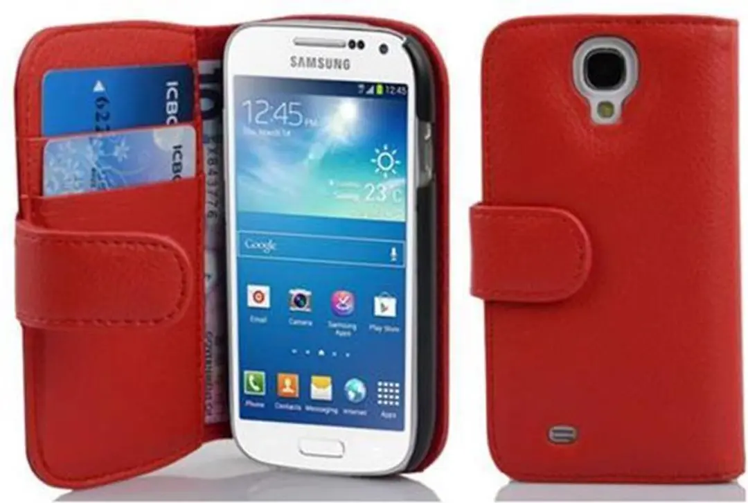 Cadorabo Hoesje geschikt voor Samsung Galaxy S4 MINI in INFERNO ROOD