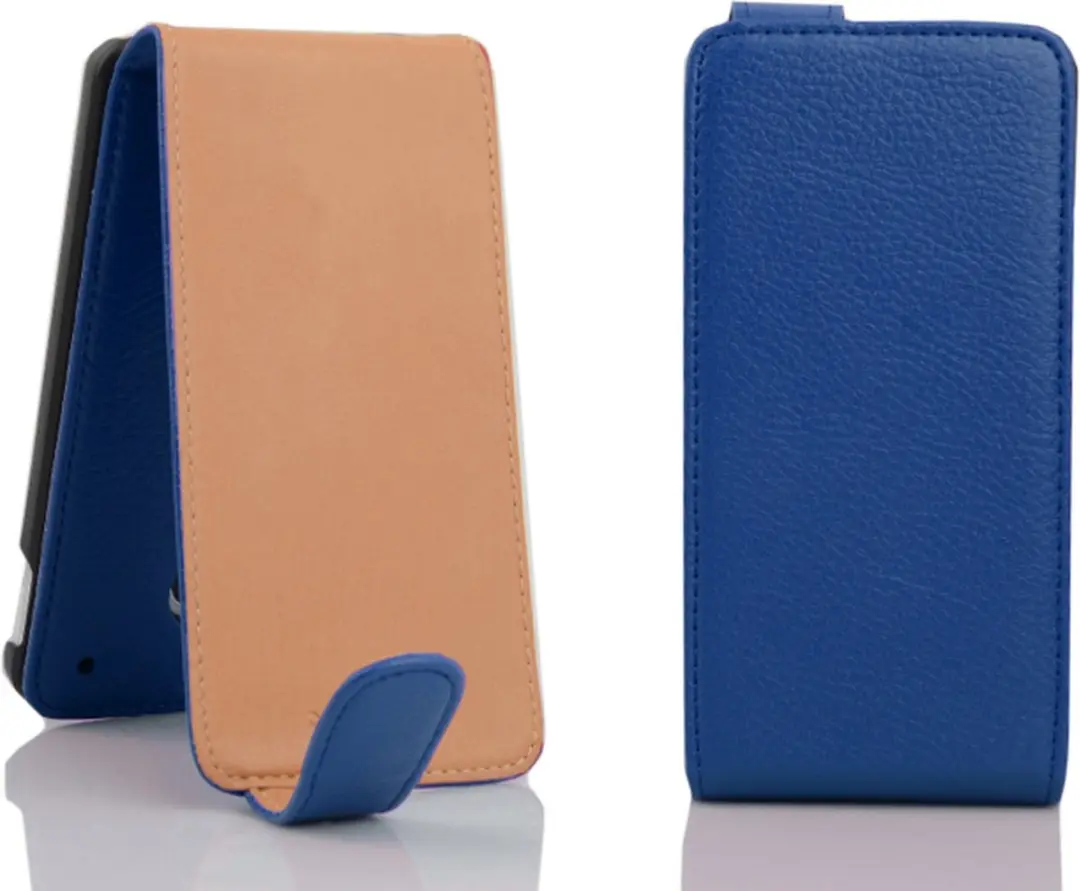Cadorabo Hoesje geschikt voor HTC ONE MINI M4 in BRILJANT BLAUW