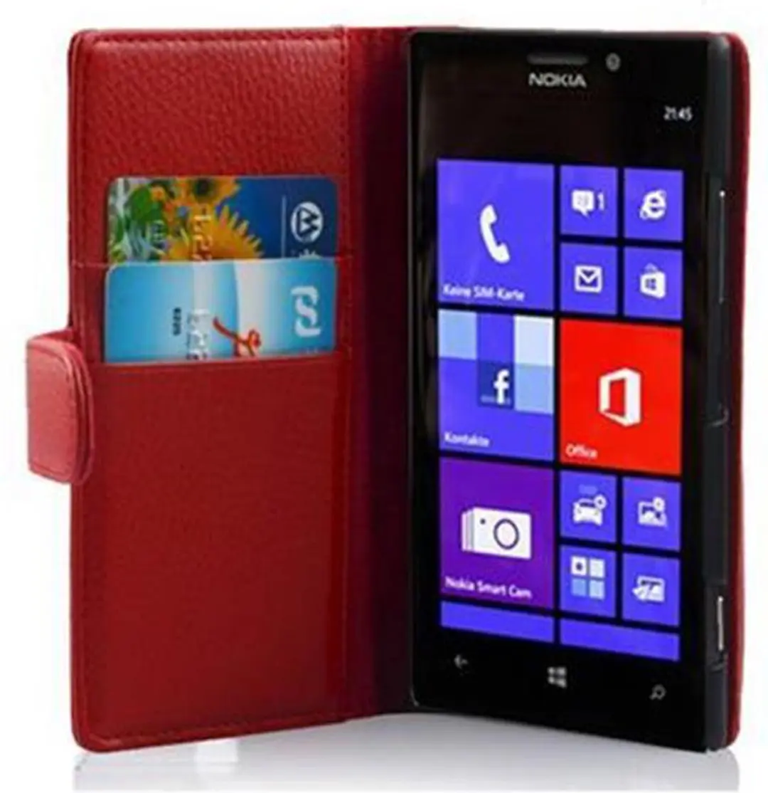Cadorabo Hoesje geschikt voor Nokia Lumia 925 in INFERNO ROOD