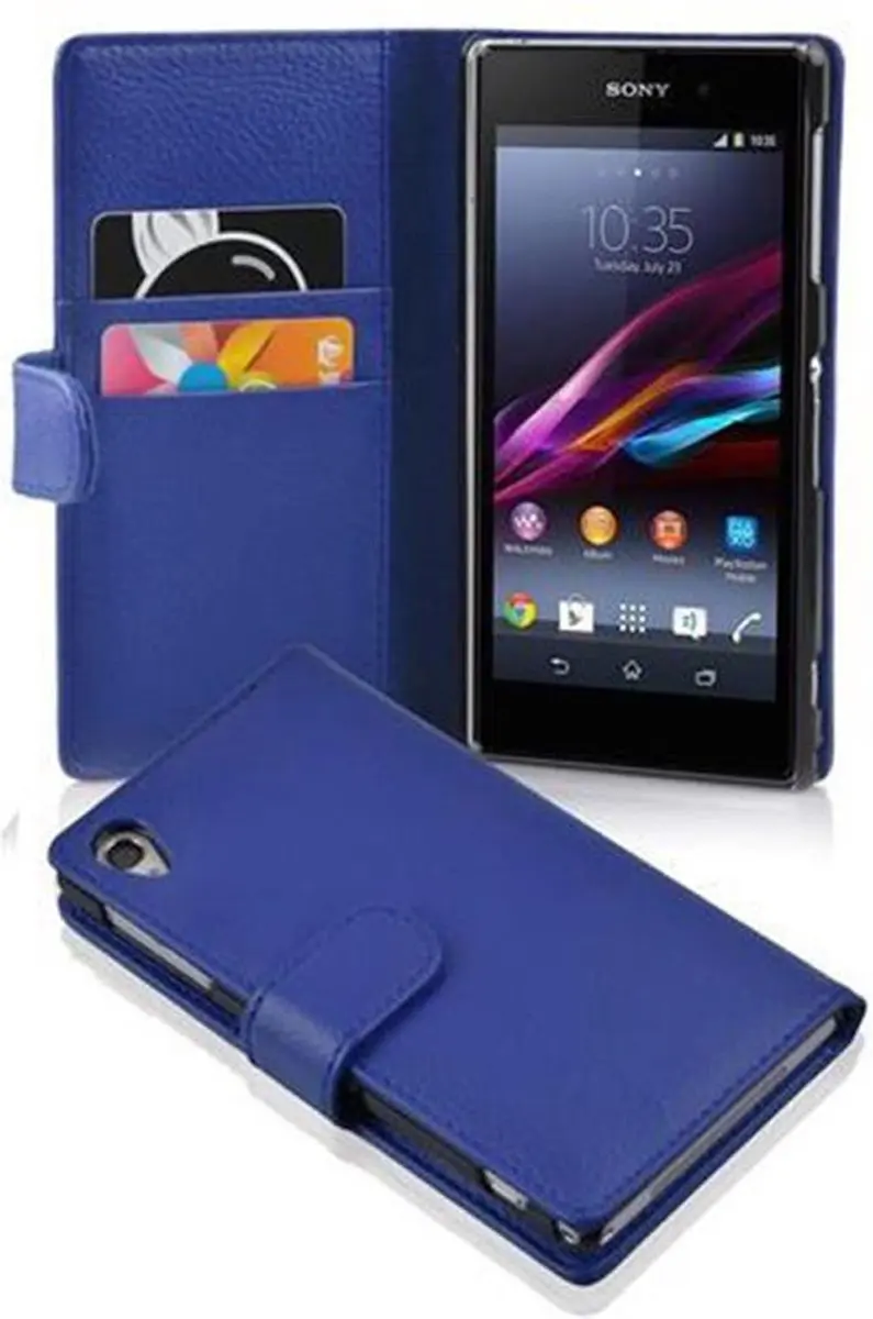 Cadorabo Hoesje geschikt voor Sony Xperia Z1 in KONINGSBLAUW