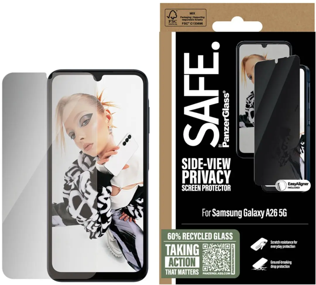 PanzerGlass SAFE Privacy Screenprotector Galaxy A26 - afbeelding 4 van 5