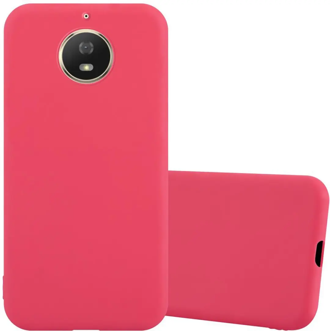 Cadorabo Hoesje geschikt voor Motorola MOTO G5S in CANDY ROOD