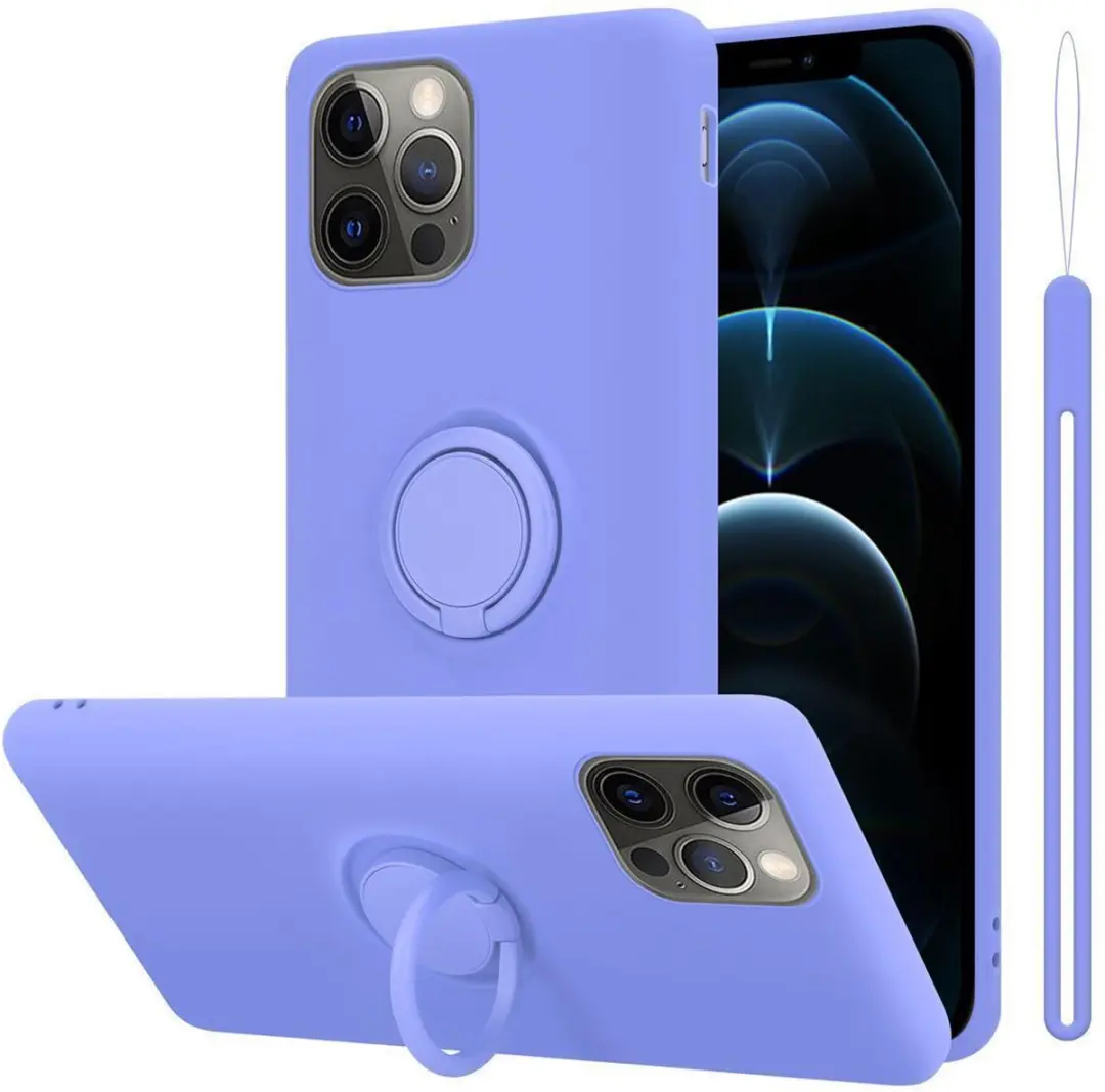 Cadorabo Hoesje geschikt voor Apple iPhone 12 / 12 PRO in LIQUID LICHT PAARS