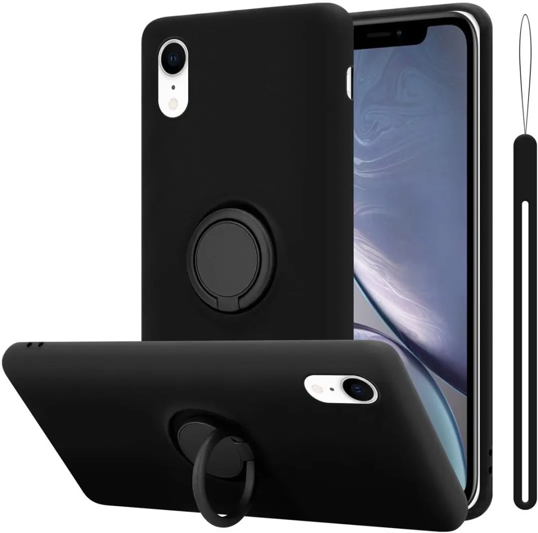 Cadorabo Hoesje geschikt voor Apple iPhone XR in LIQUID ZWART