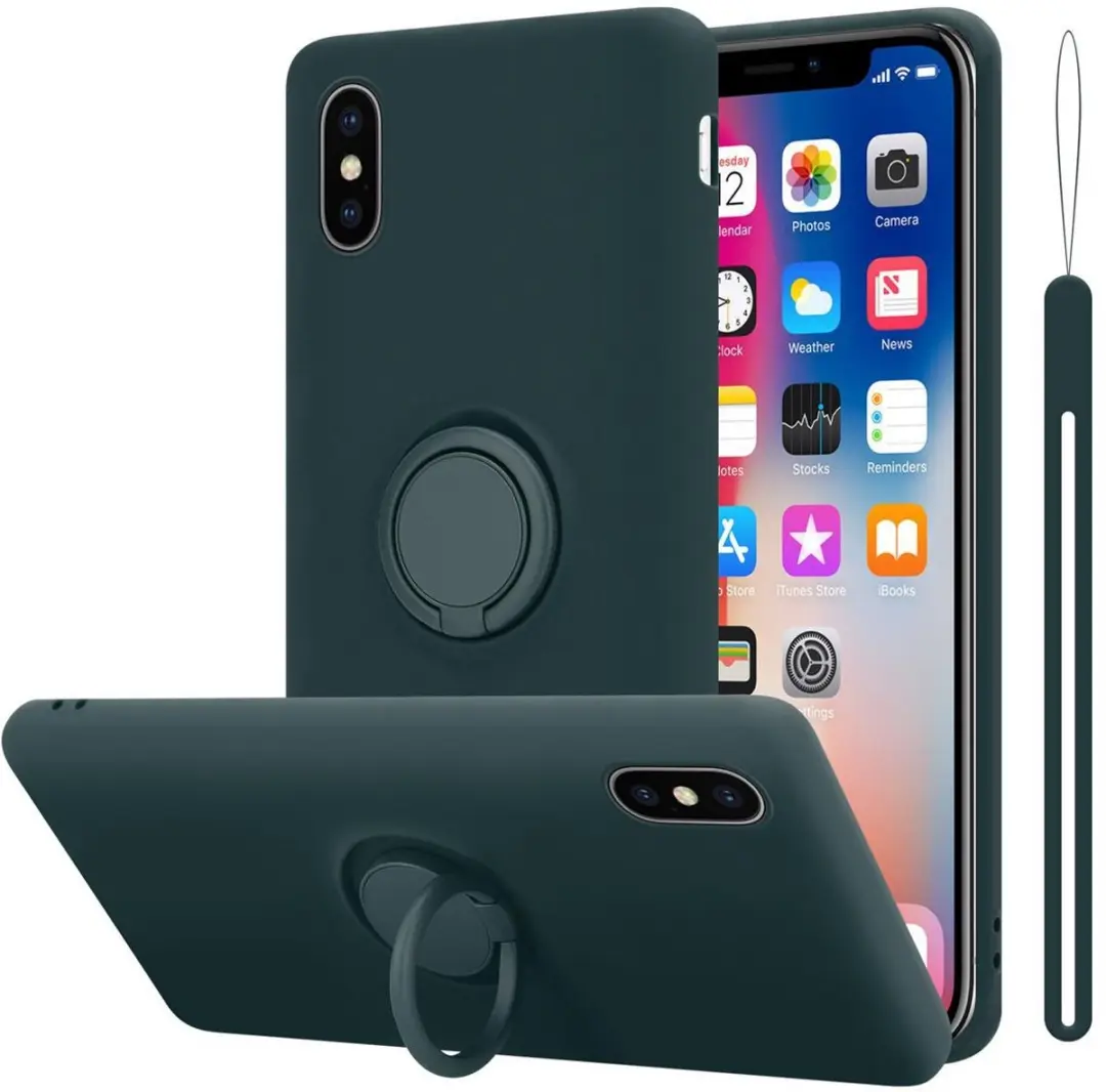 Cadorabo Hoesje geschikt voor Apple iPhone X / XS in LIQUID GROEN