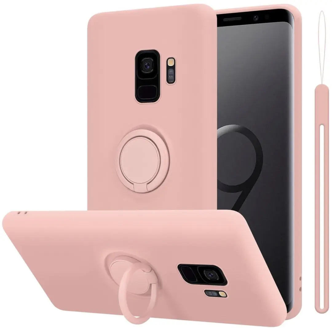 Cadorabo Hoesje geschikt voor Samsung Galaxy S9 in LIQUID ROZE