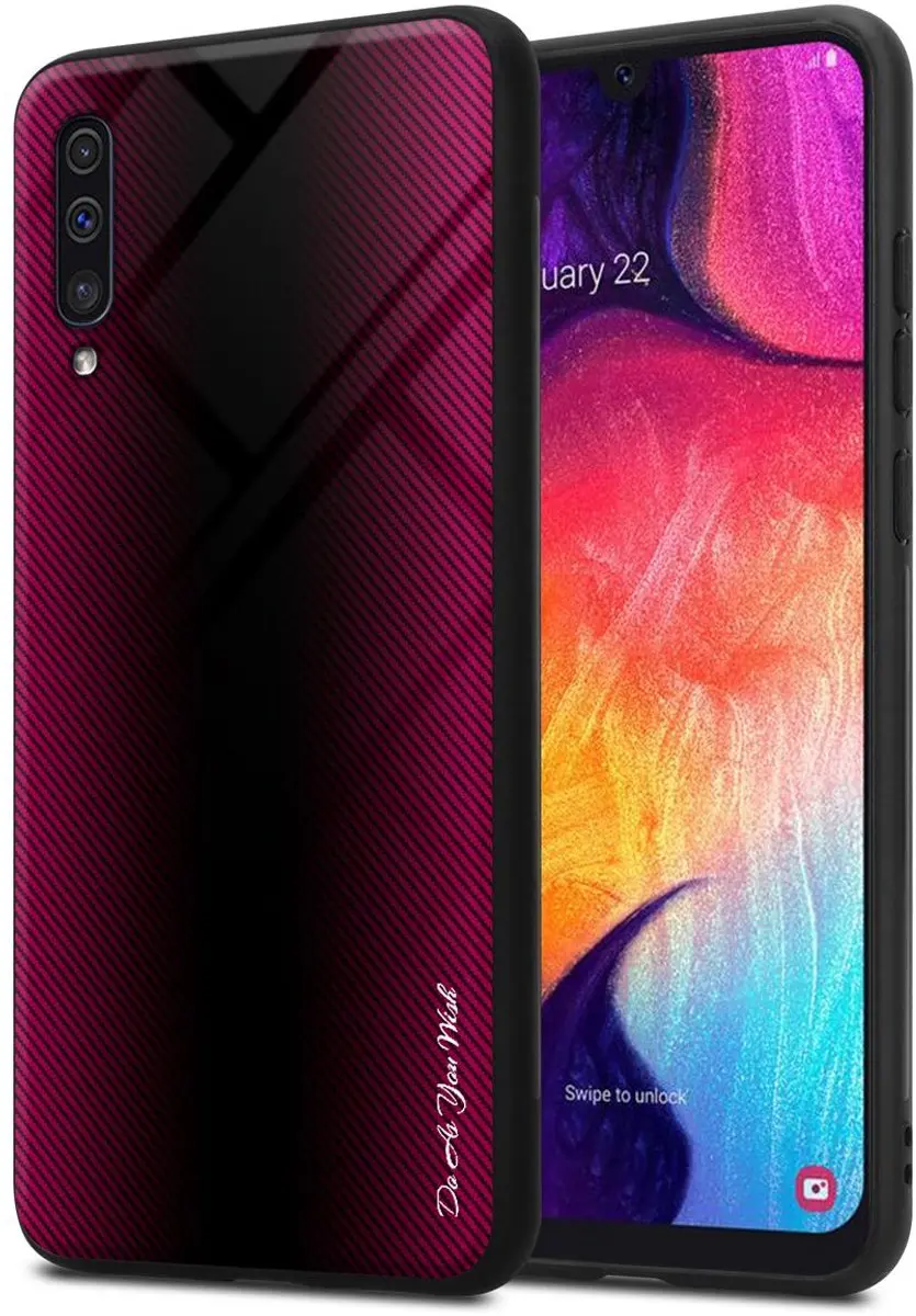 Cadorabo Hoesje geschikt voor Samsung Galaxy A50 4G / A50s / A30s in PAARS ROZE