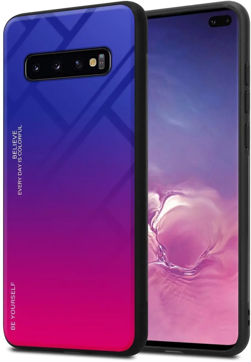 Cadorabo Hoesje geschikt voor Samsung Galaxy S10 PLUS in PAARS