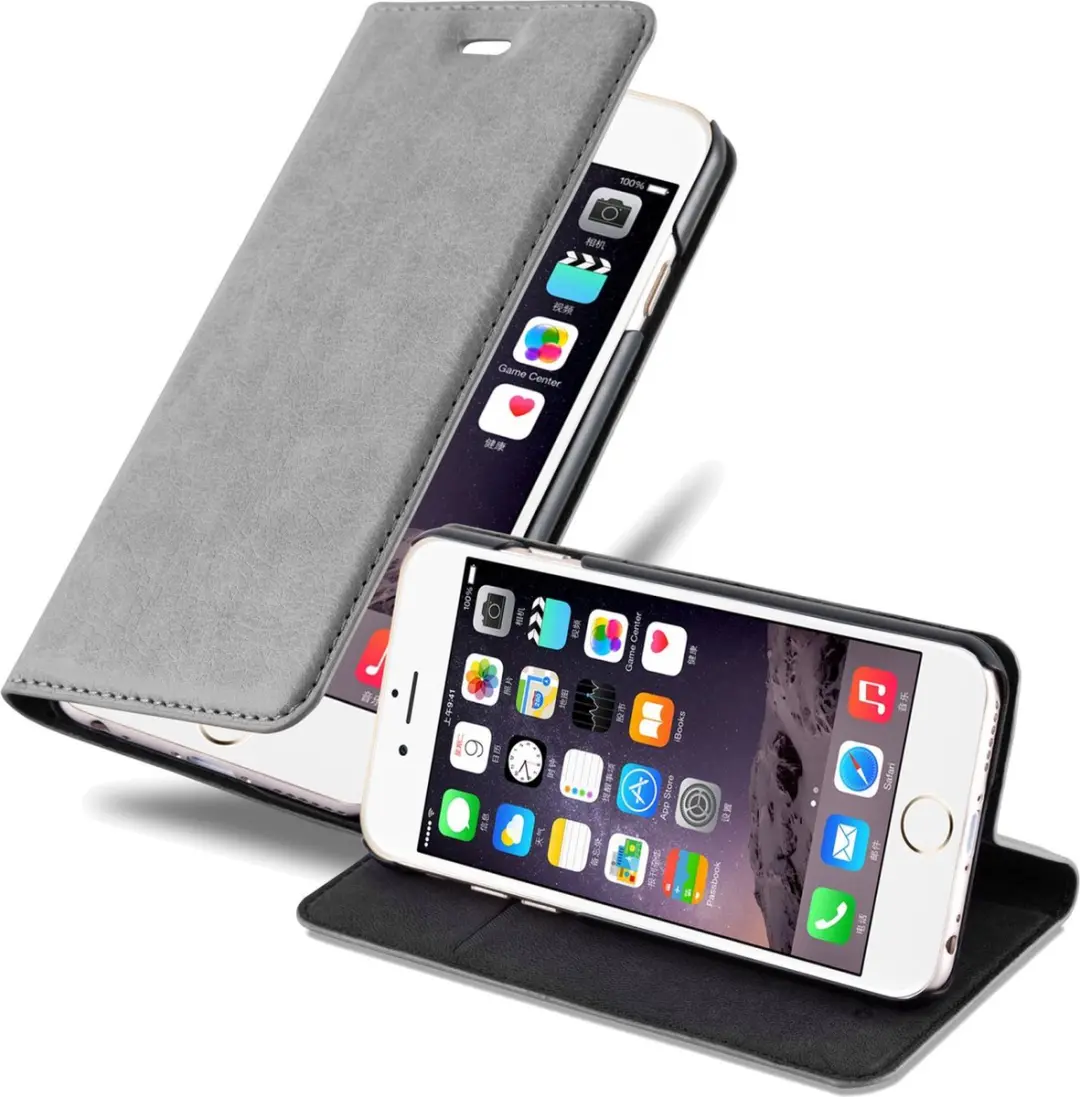 Cadorabo Hoesje geschikt voor Apple iPhone 6 / 6S in TITANIUM GRIJS