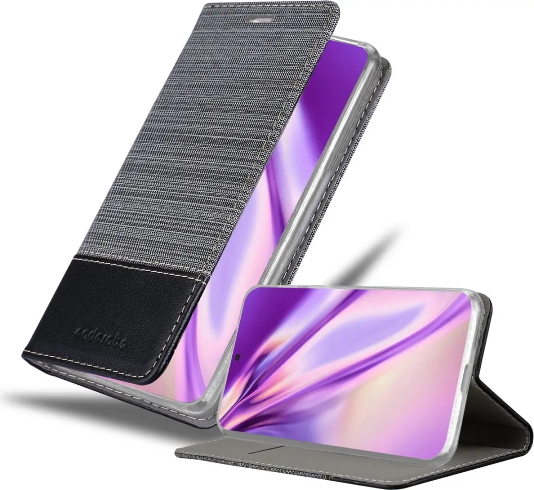 Cadorabo Hoesje geschikt voor Samsung Galaxy S22 ULTRA in GRIJS ZWART