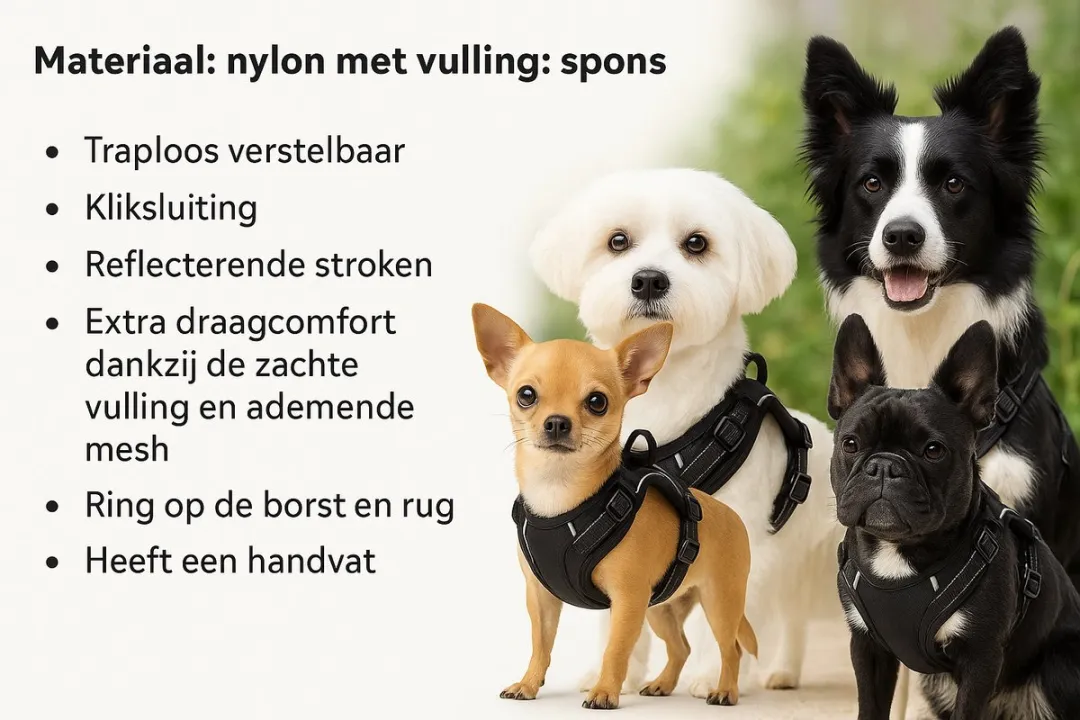 Flamingo Balou Hondenharnas Anti-Trek - Maat L - Rood