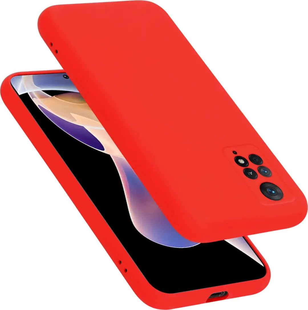 Cadorabo Hoesje geschikt voor Xiaomi RedMi NOTE 11 PRO 4G / 5G in LIQUID ROOD