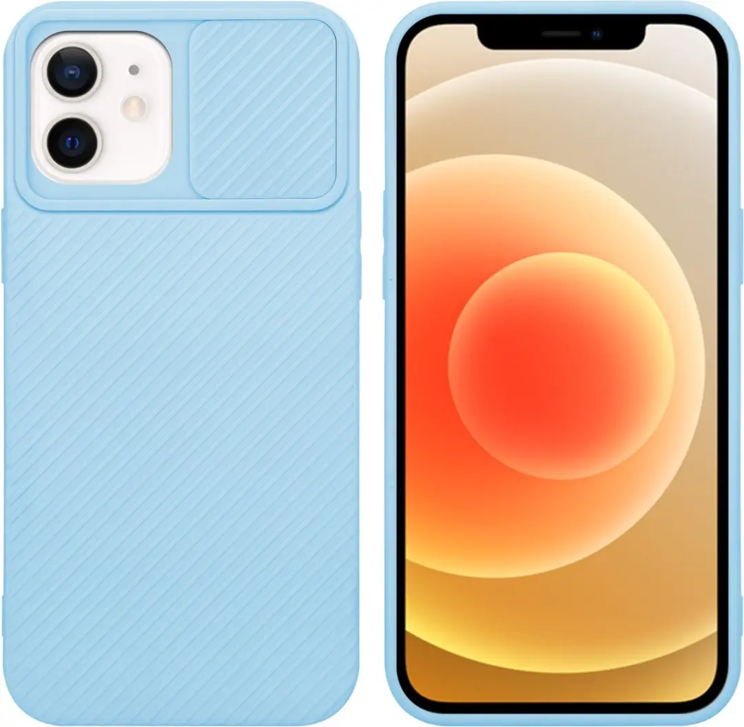 Cadorabo Hoesje geschikt voor Apple iPhone 12 in Bonbon Licht Blauw