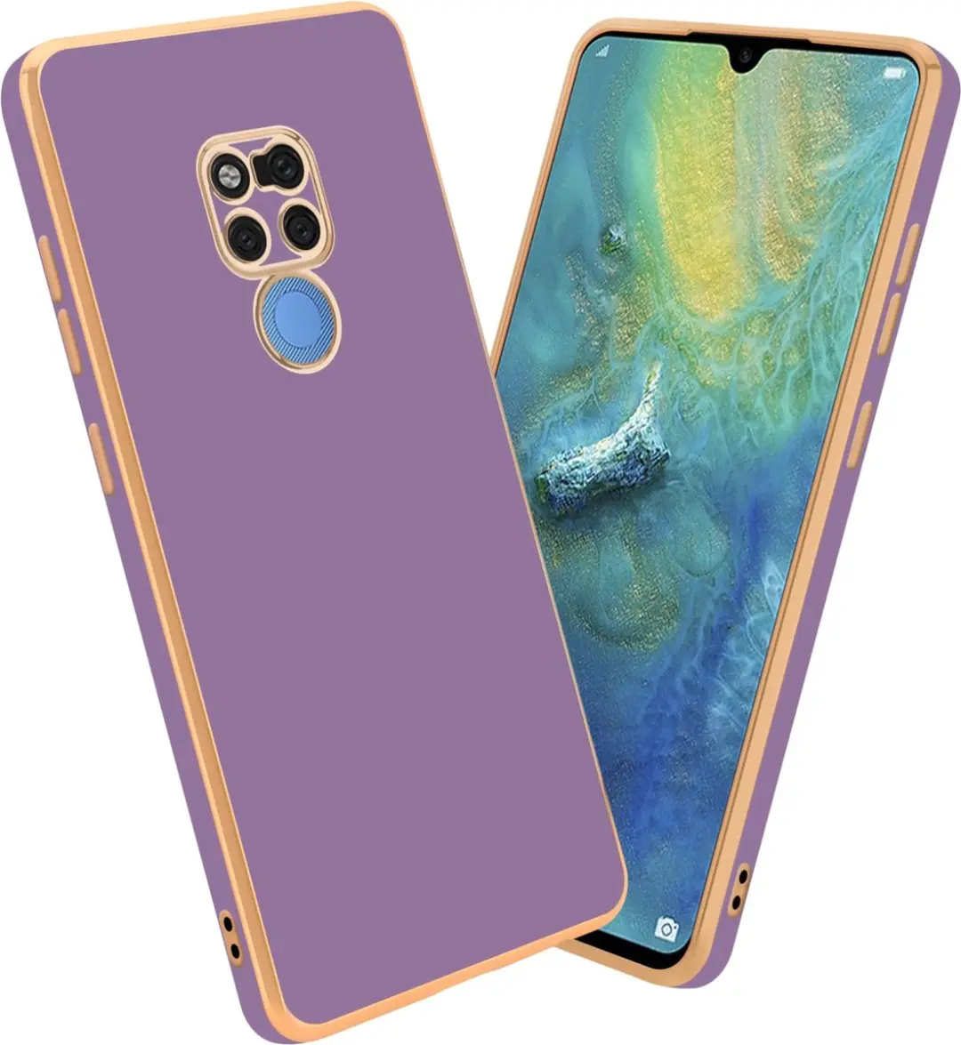 Cadorabo Hoesje geschikt voor Huawei MATE 20 in Glossy Paars