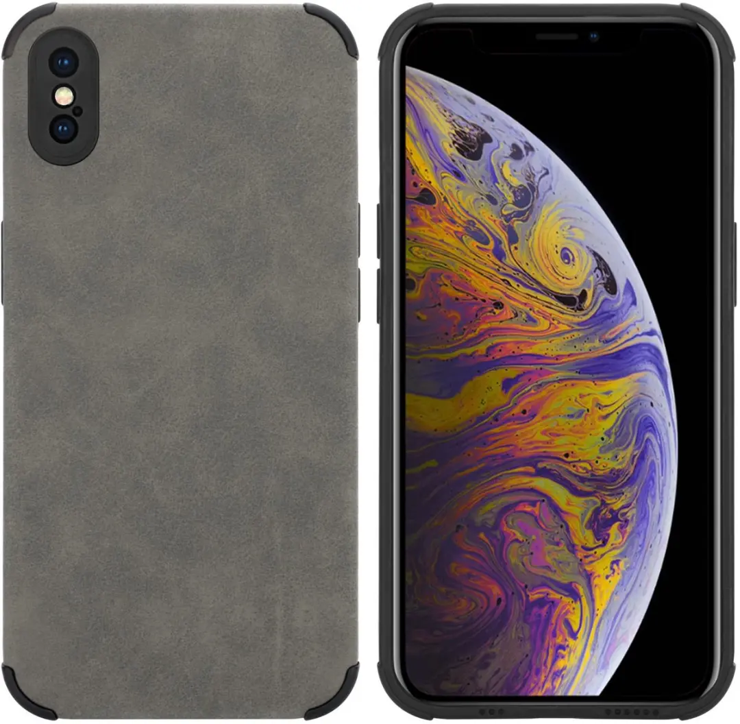Cadorabo Hoesje geschikt voor Apple iPhone X / XS in Zand Grijs