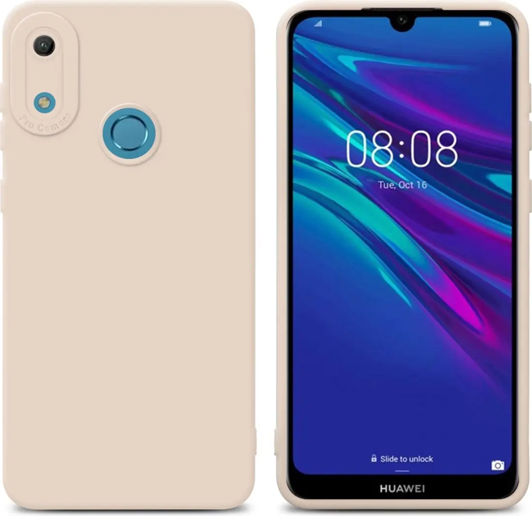 Cadorabo Hoesje geschikt voor Huawei Y6 2019 in FLUID CREAM