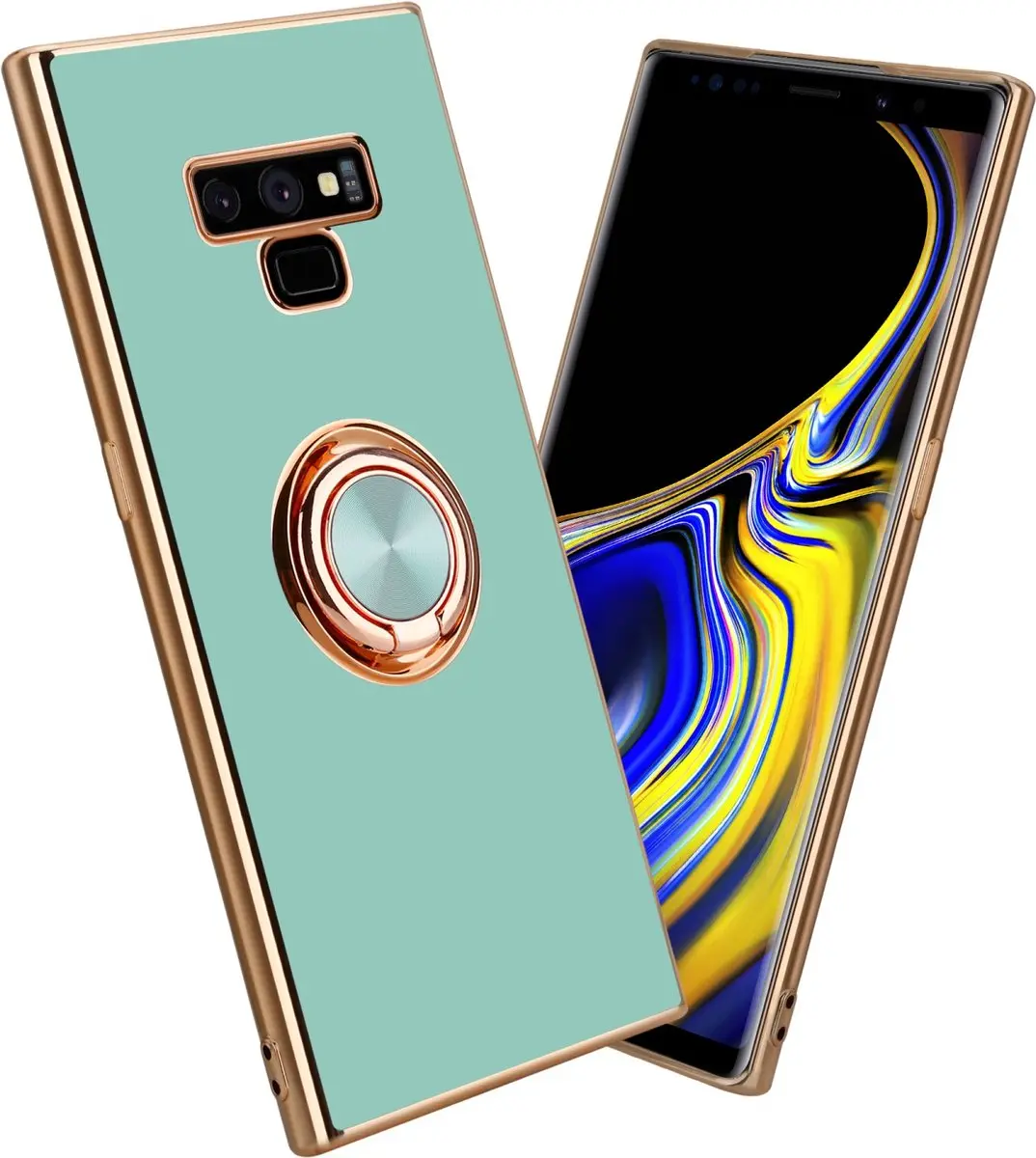 Cadorabo Hoesje geschikt voor Samsung Galaxy NOTE 9 in Glossy Turquoise