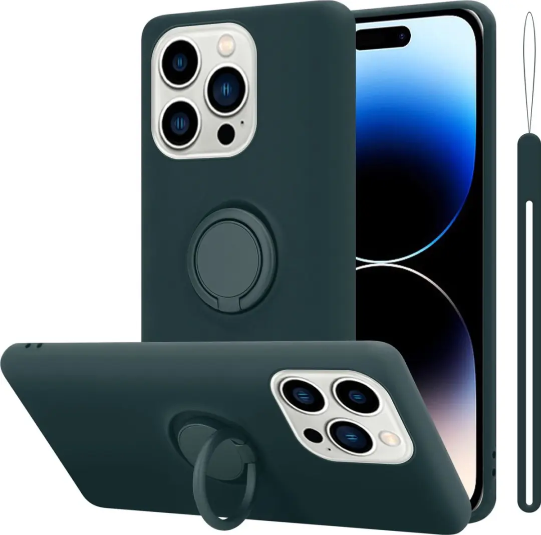 Cadorabo Hoesje geschikt voor Apple iPhone 14 PRO MAX in LIQUID GROEN