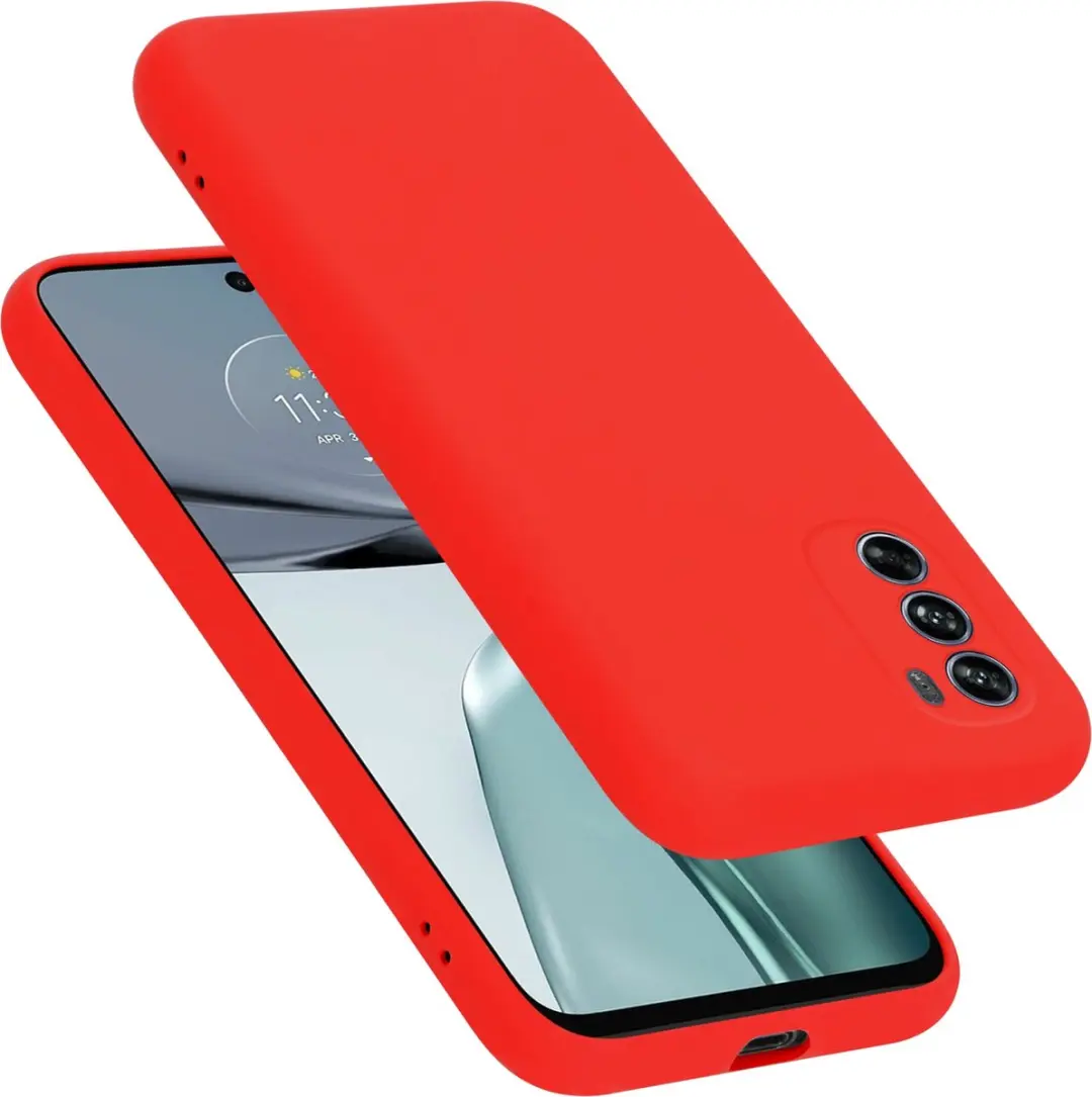 Cadorabo Hoesje geschikt voor Motorola MOTO G62 5G in LIQUID ROOD