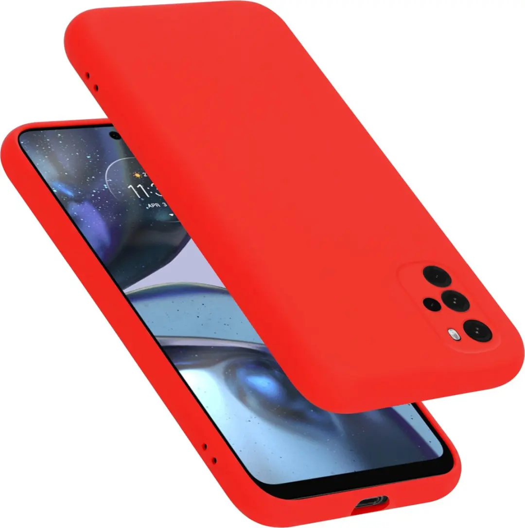 Cadorabo Hoesje geschikt voor Motorola MOTO G22 in LIQUID ROOD