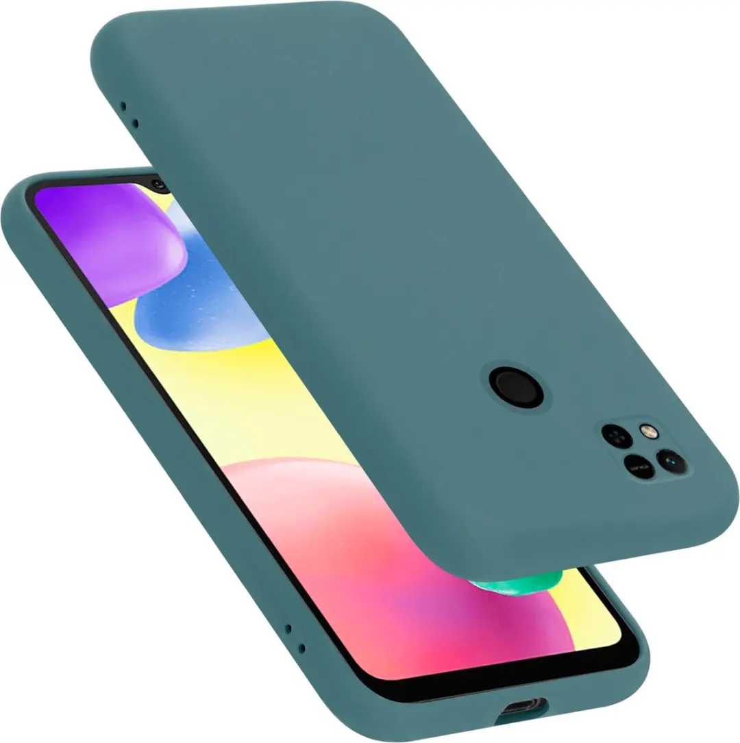 Cadorabo Hoesje geschikt voor Xiaomi RedMi 9C / RedMi 10A in LIQUID GROEN