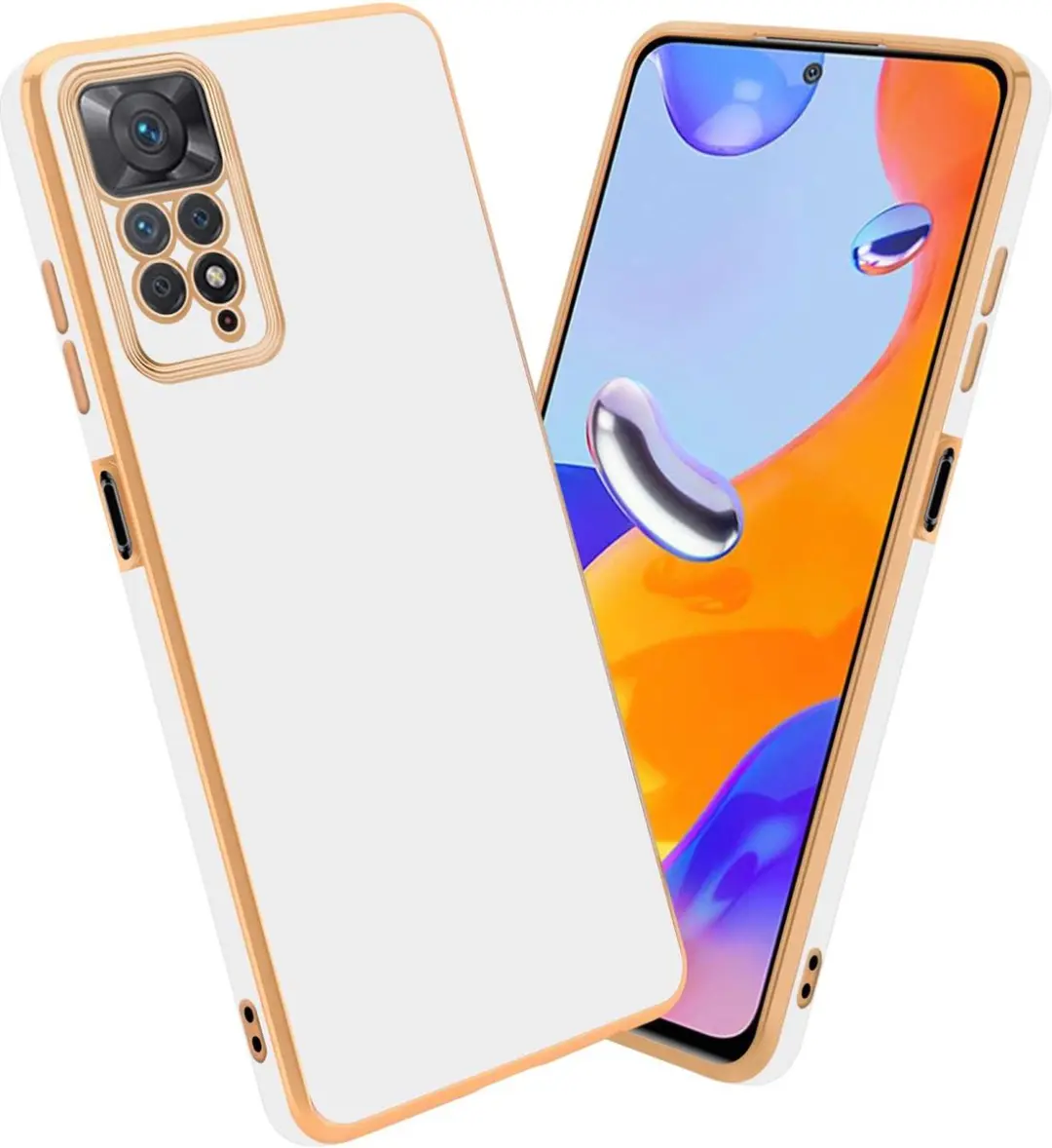 Cadorabo Hoesje geschikt voor Xiaomi RedMi NOTE 11 PRO 4G / 5G in Glossy Wit