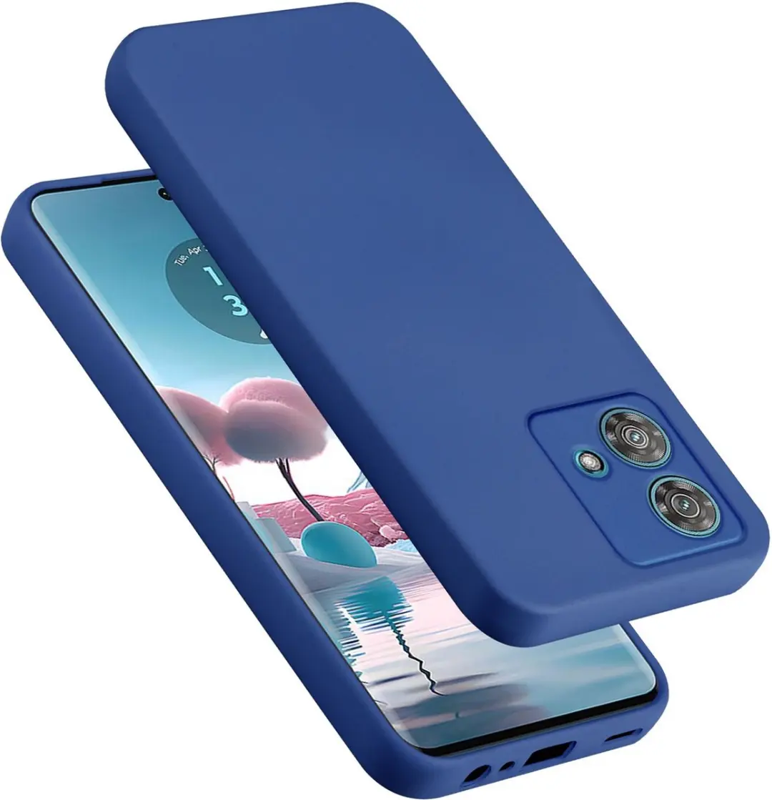 Cadorabo Hoesje geschikt voor Motorola Edge 40 Neo in LIQUID BLAUW