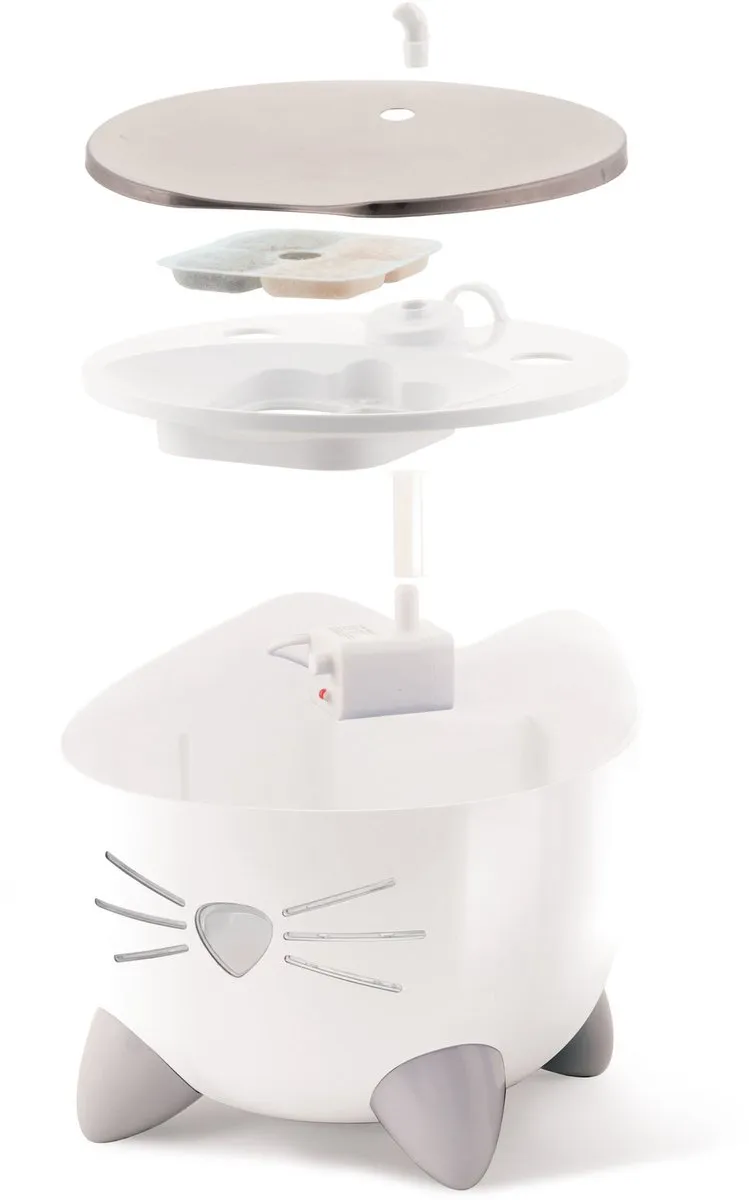 Catit Pixi Fountain RVS Kattendrinkbak - Ø20x16cm Wit