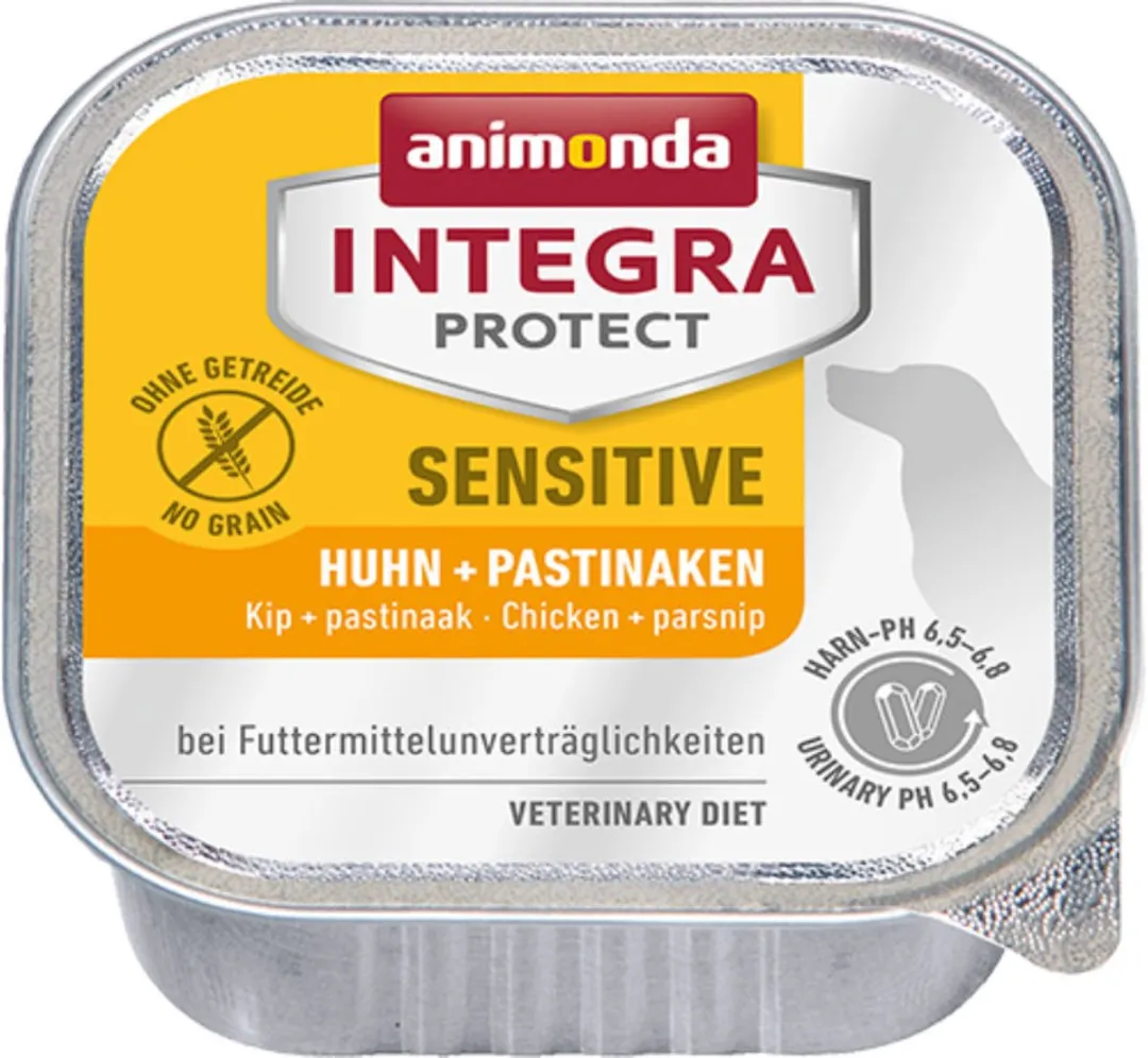 Animonda Integra Protect Dog Sensitive Kip & Pastinaak - 11x150g - afbeelding 2 van 2