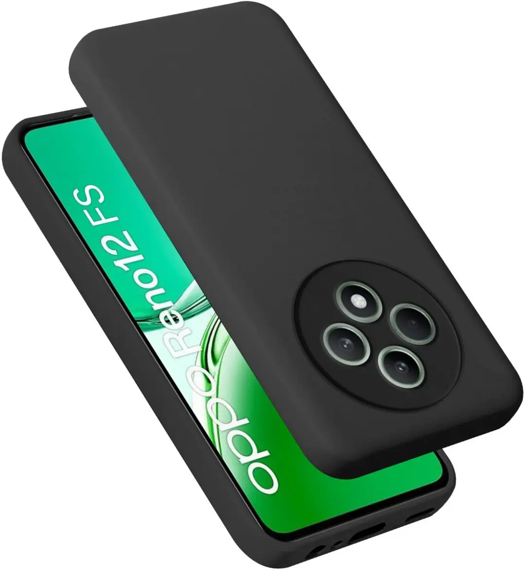 Cadorabo Hoesje geschikt voor Oppo Reno 12 FS in LIQUID ZWART