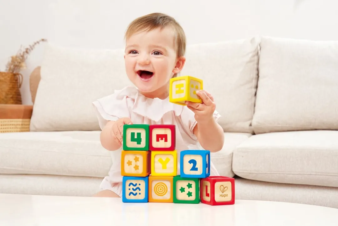 Hape Grip-n-Stack Blokken - 10-delig - Verschillende kleuren