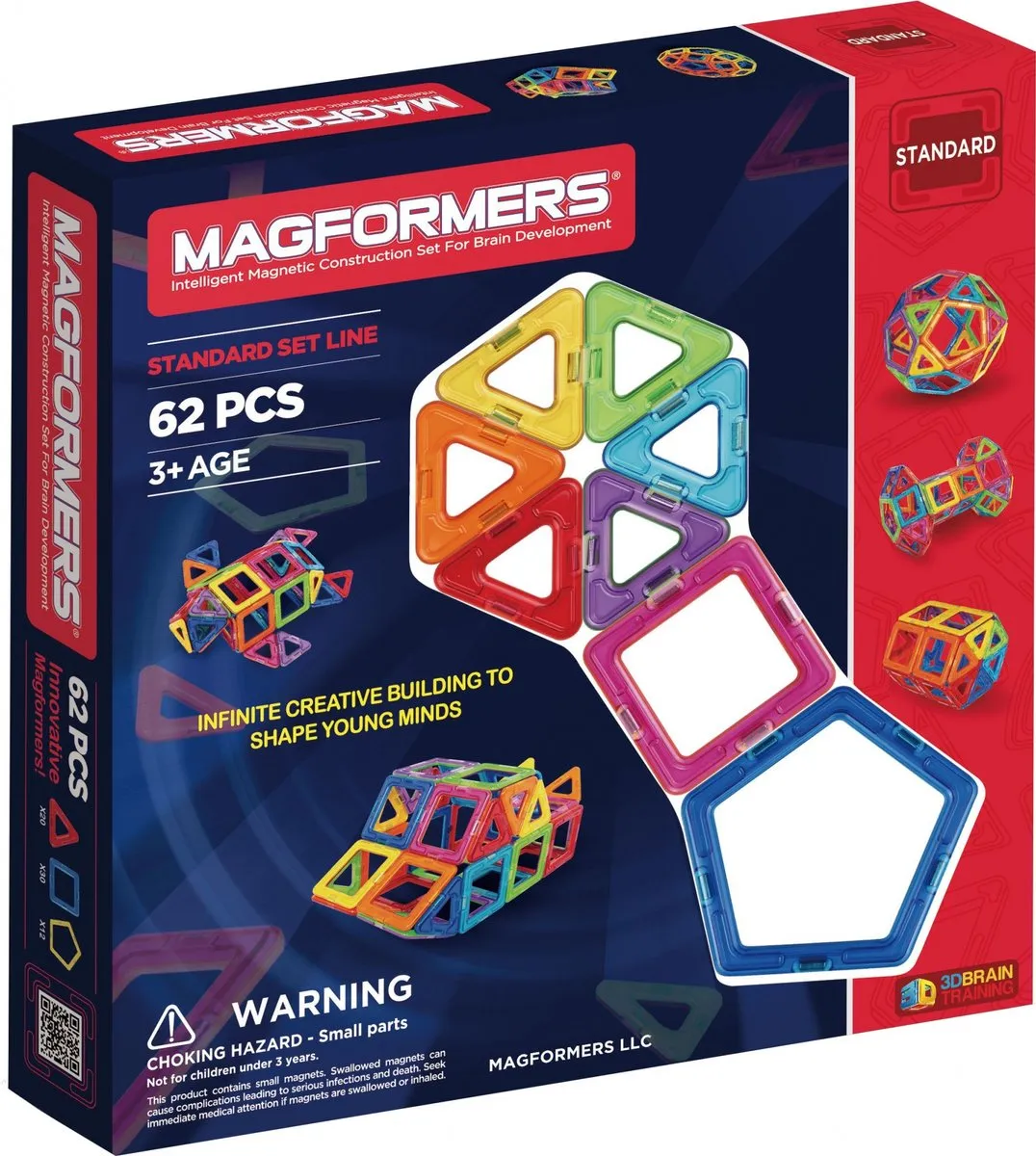 Magformers Basic Set 62-delig Magnetisch Bouwset - Multi