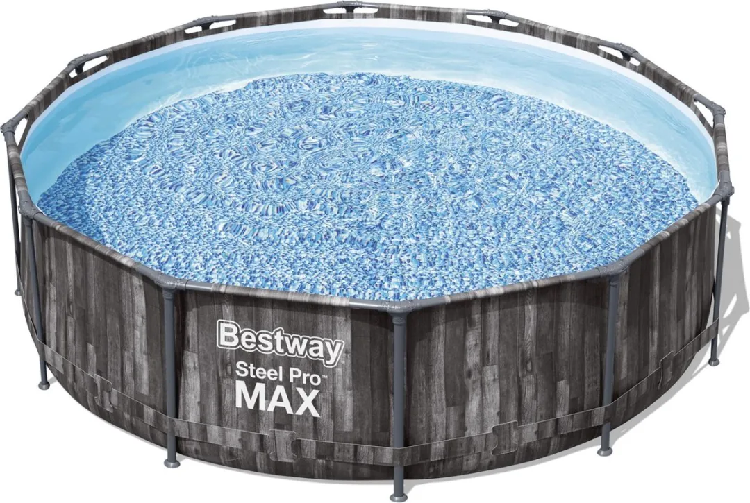 Bestway Steel Pro MAX 5614X Opzetzwembad - 366x100cm - 9150L - Grijs