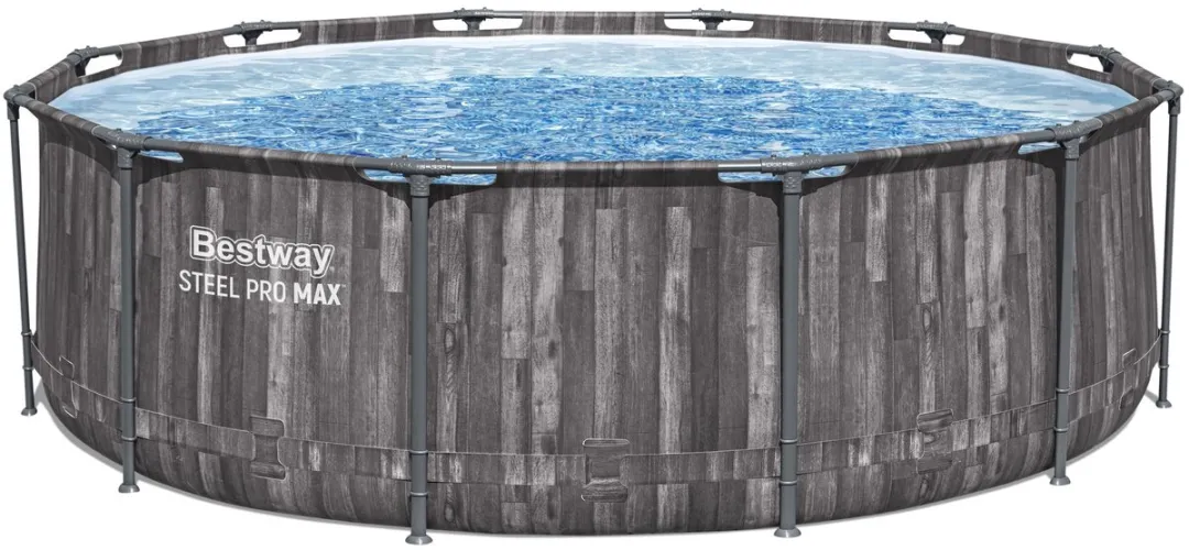 Bestway Steel Pro MAX 5614X Opzetzwembad - 366x100cm - 9150L - Grijs