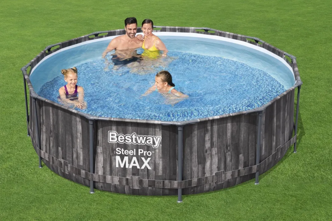 Bestway Steel Pro MAX 5614X Opzetzwembad - 366x100cm - 9150L - Grijs