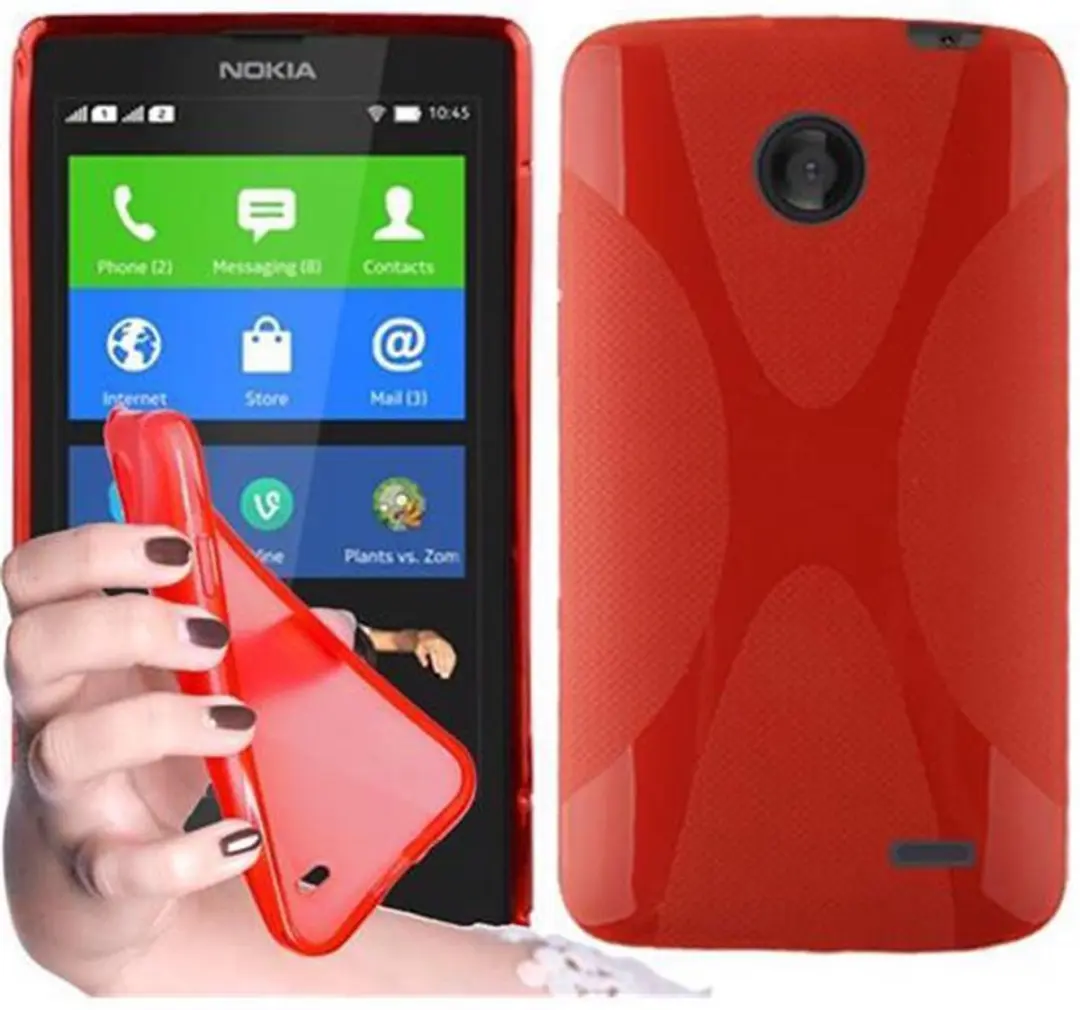 Cadorabo Hoesje geschikt voor Nokia X in INFERNO ROOD